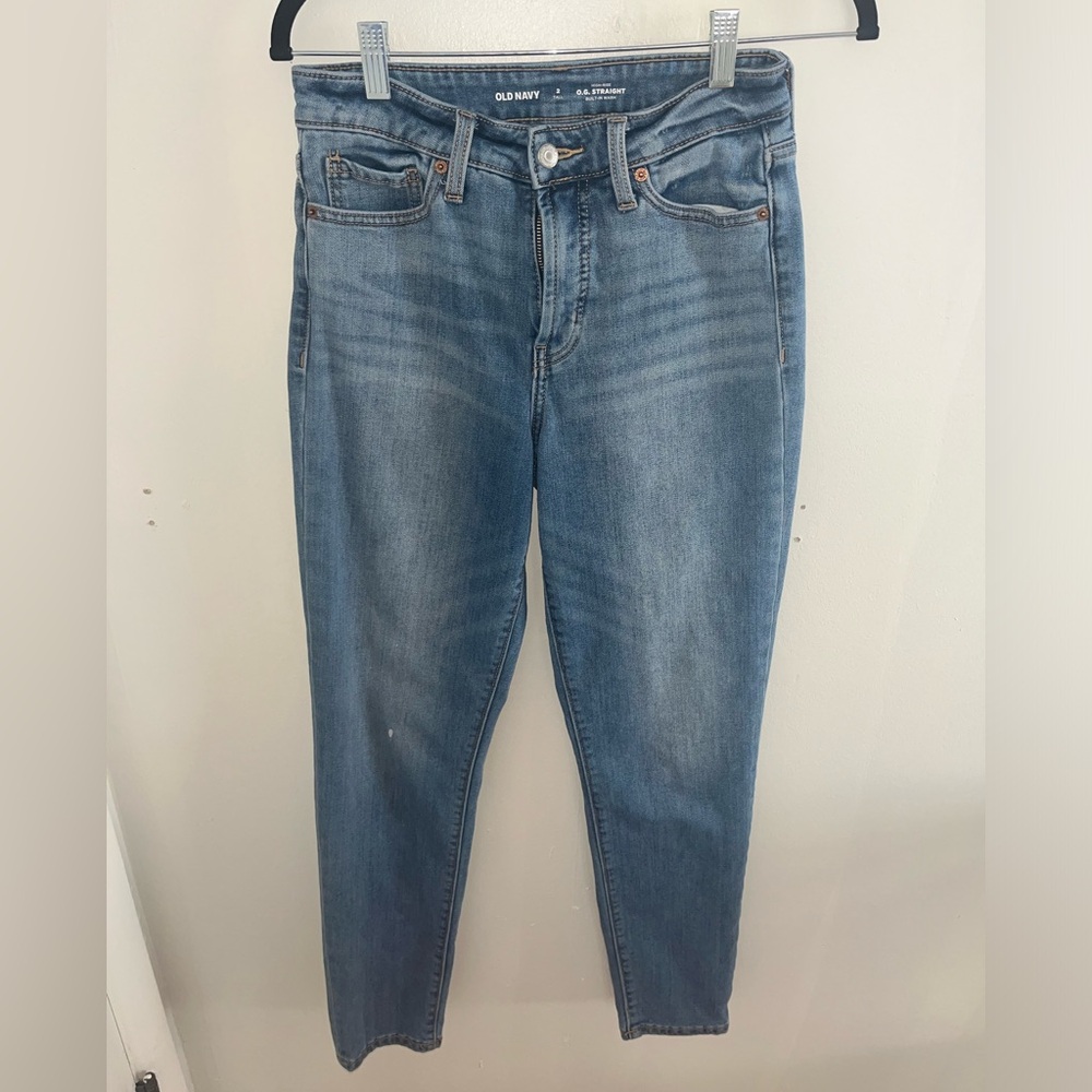 Old Navy 2 Tall OG Straight High Rise Built In Warm Jeans